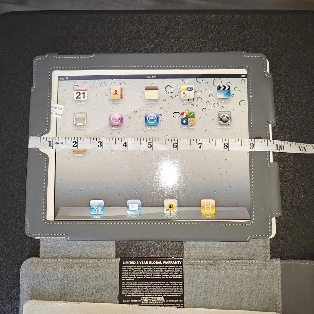 Samsonite Black Pebble Grain‎ Trifold PadFolio Cover iPad NWT